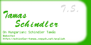 tamas schindler business card